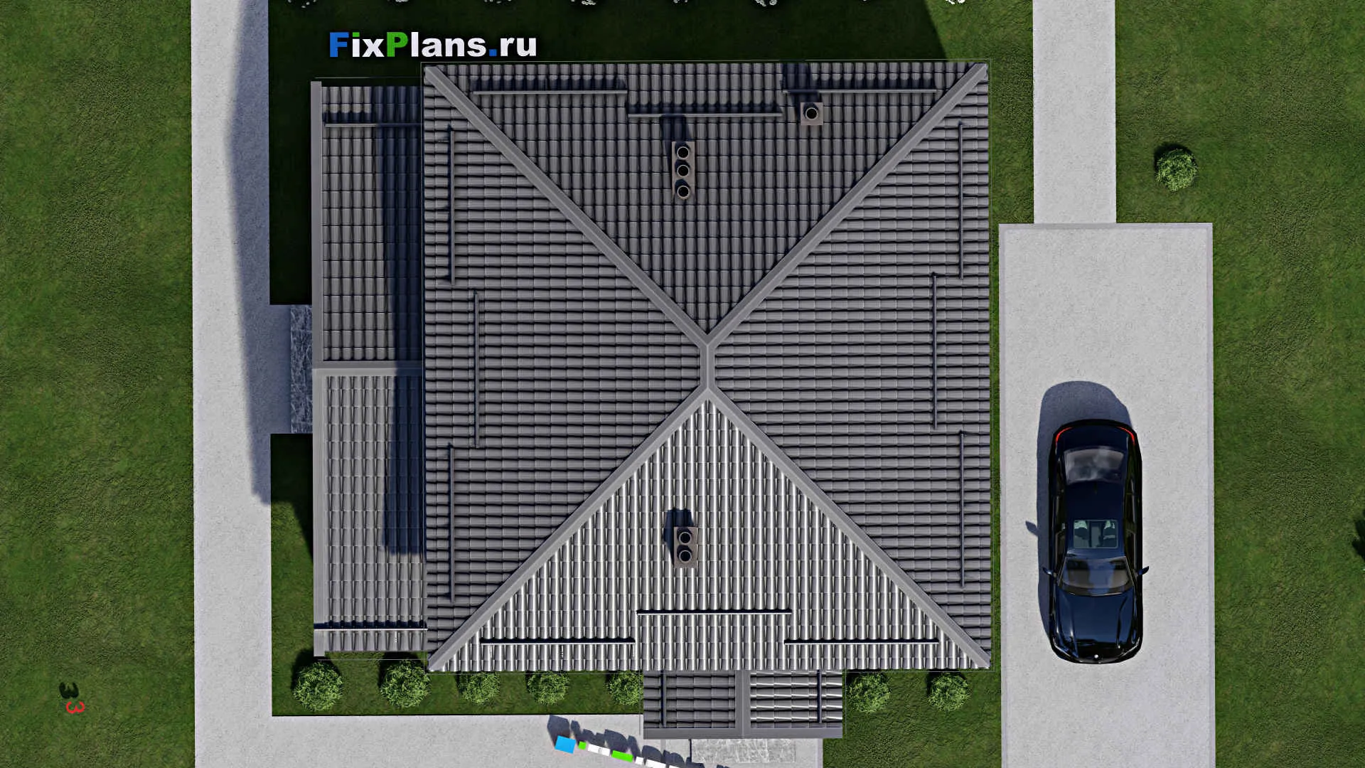 F-4652 - Планы двухэтажного дома 10 на 11, площадью 180 м² с террасой и 4 спальнями