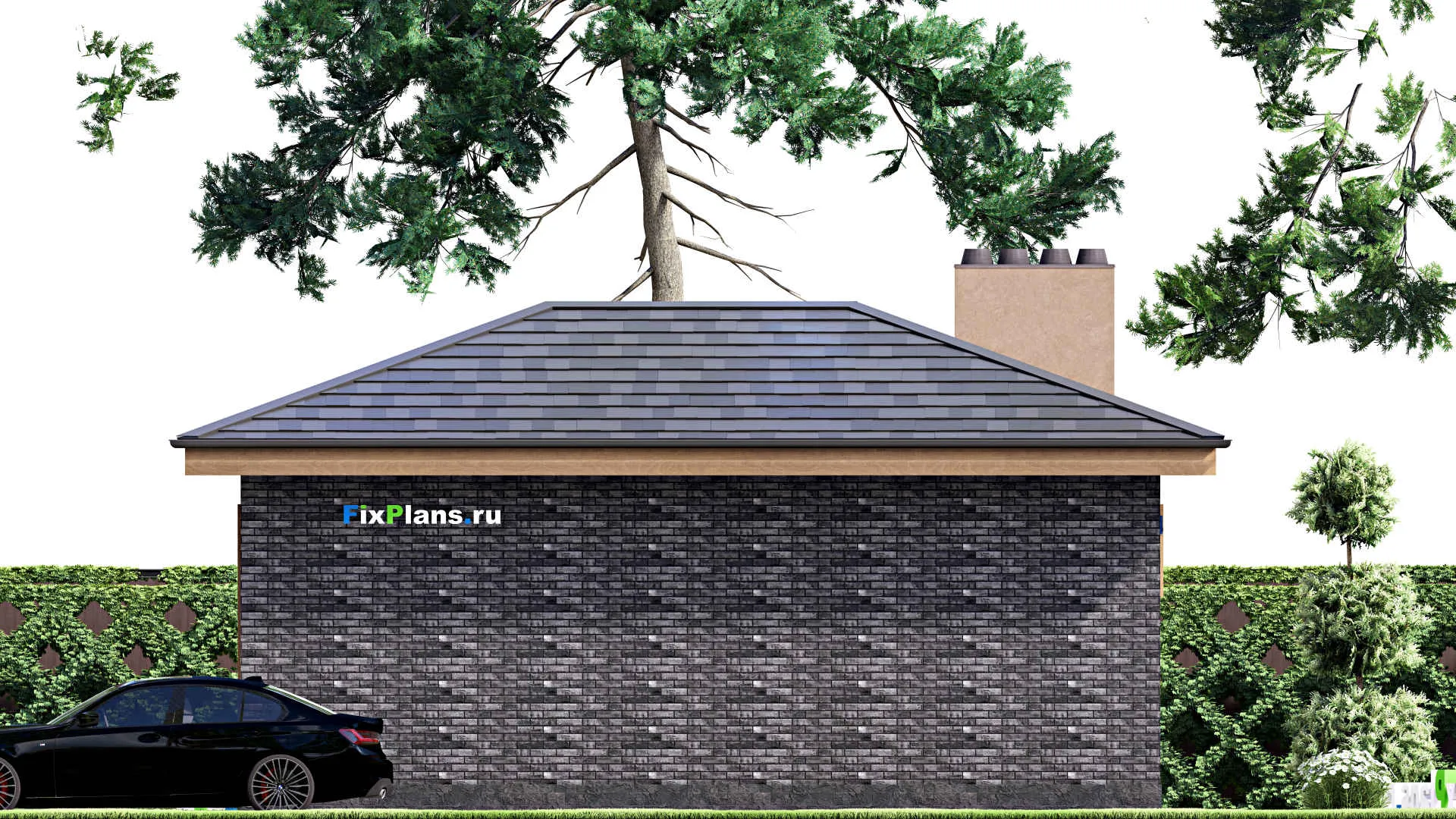 F-15470 - Проект бани 9 на 16, площадью 170 м² с комнатой отдыха, бассейном и санузлом