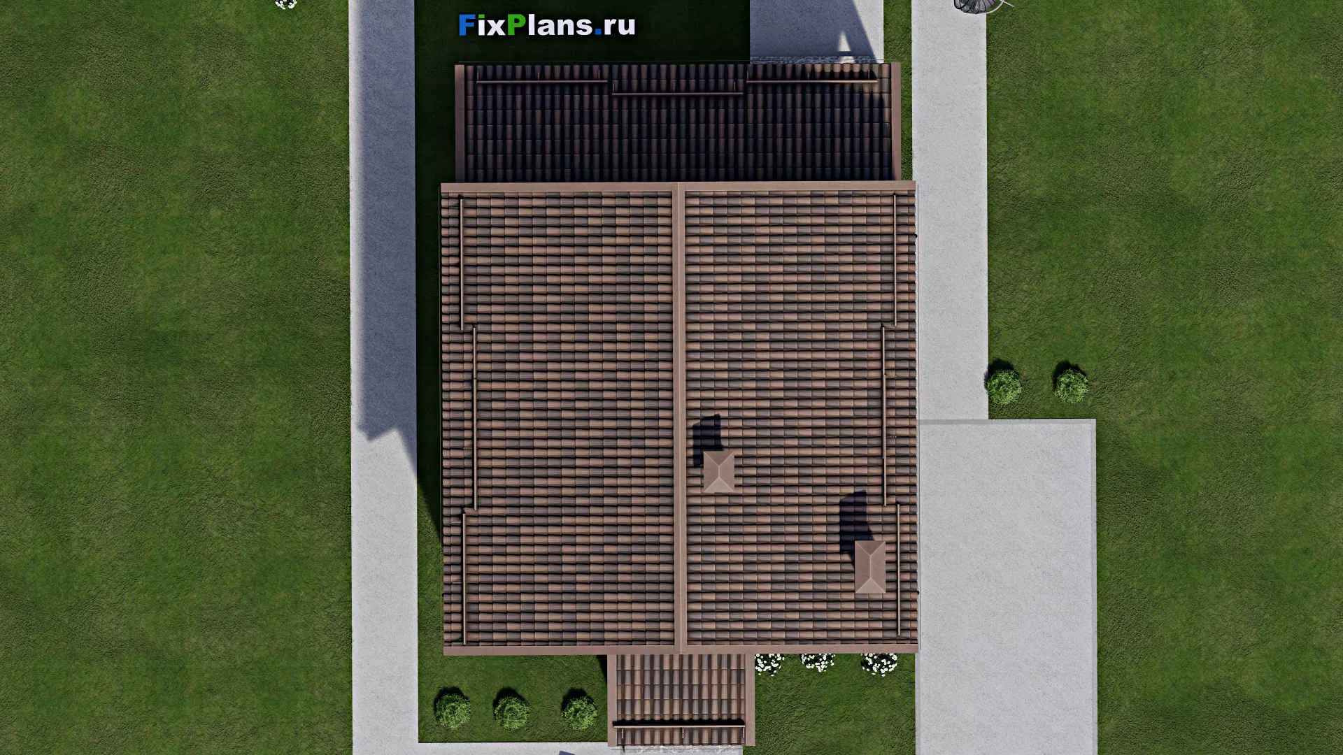 F-9854 - Проект дома с мансардой 10 на 15, площадью 160 м² с террасой и 3 спальнями