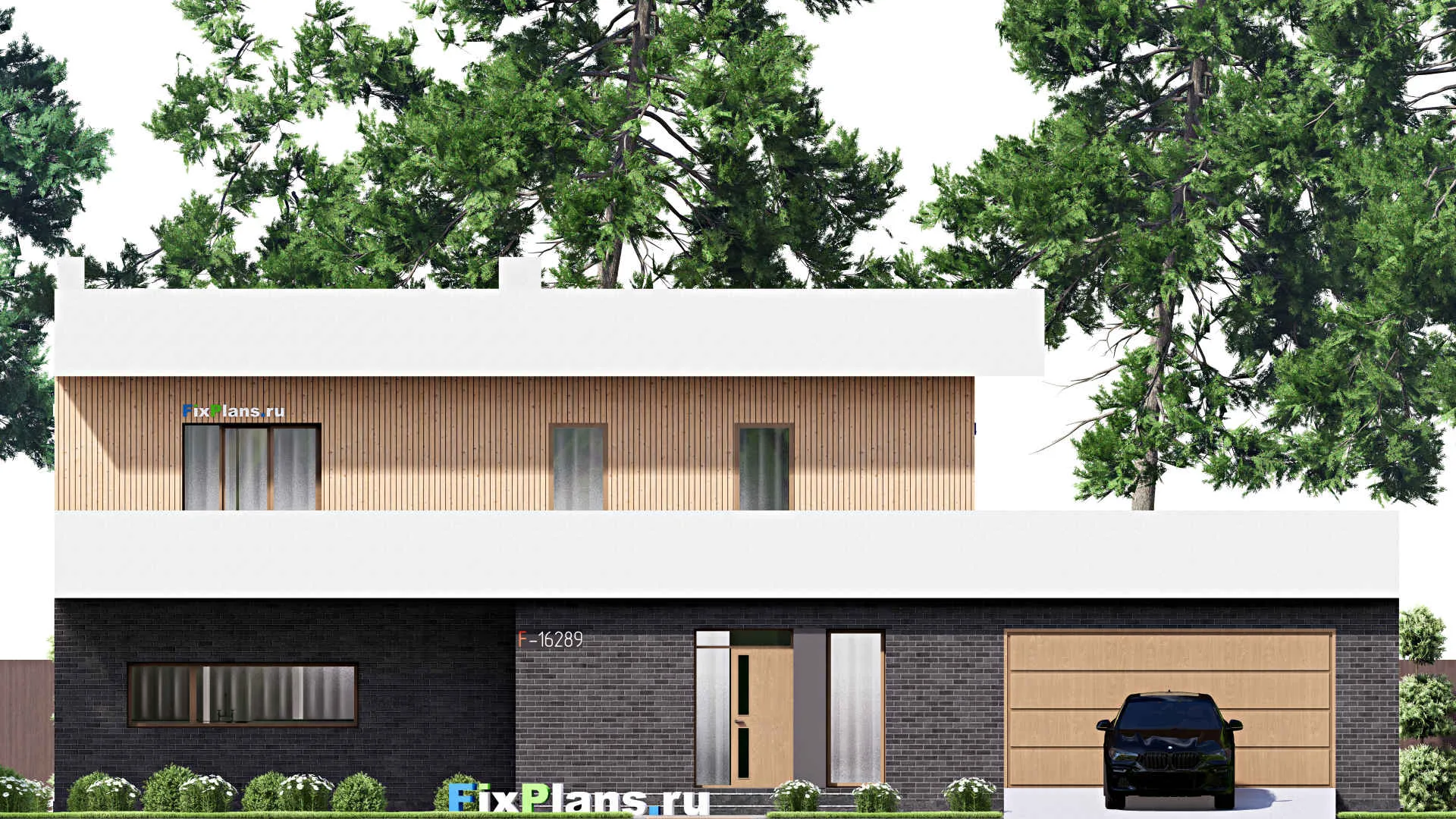 F-16289 - Проект двухэтажного дома 16 на 21, площадью 450 м² с 4 спальнями