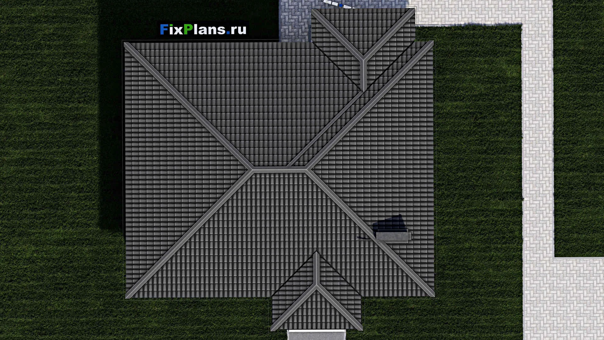 F-0710 - Проект одноэтажного дома 11 на 13, площадью 120 м² с 3 спальнями