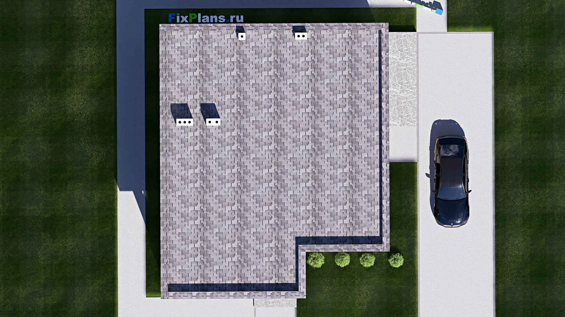 F-20276 - Проект двухэтажного дома 14 на 15, площадью 230 м² с террасой, балконом и 4 спальнями