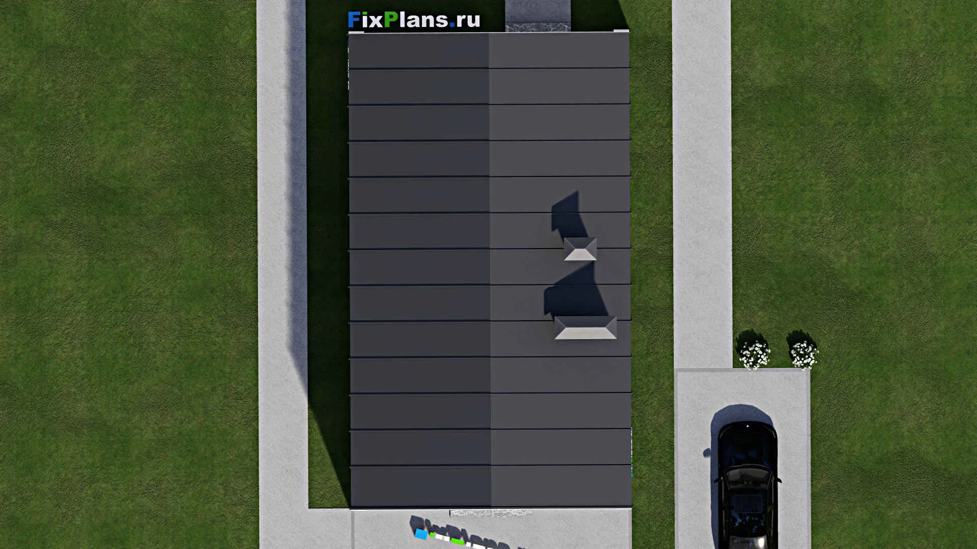 F-6677 - Проект дома с мансардой 9 на 15, площадью 160 м² с террасой, балконом, вторым светом и 1 спальнями