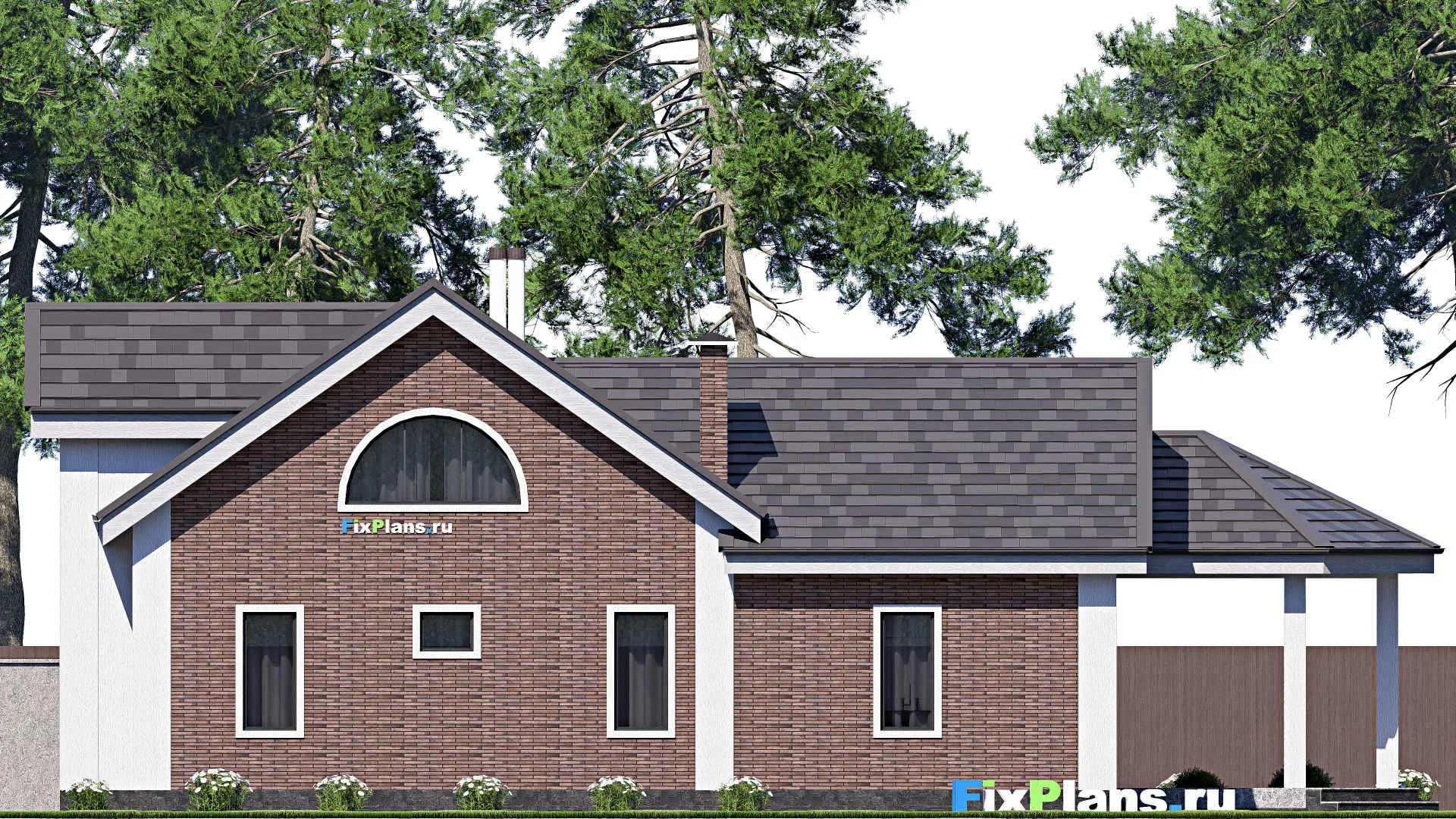 F-19448 - Проект дома с мансардой 12 на 19, площадью 180 м² с 4 спальнями