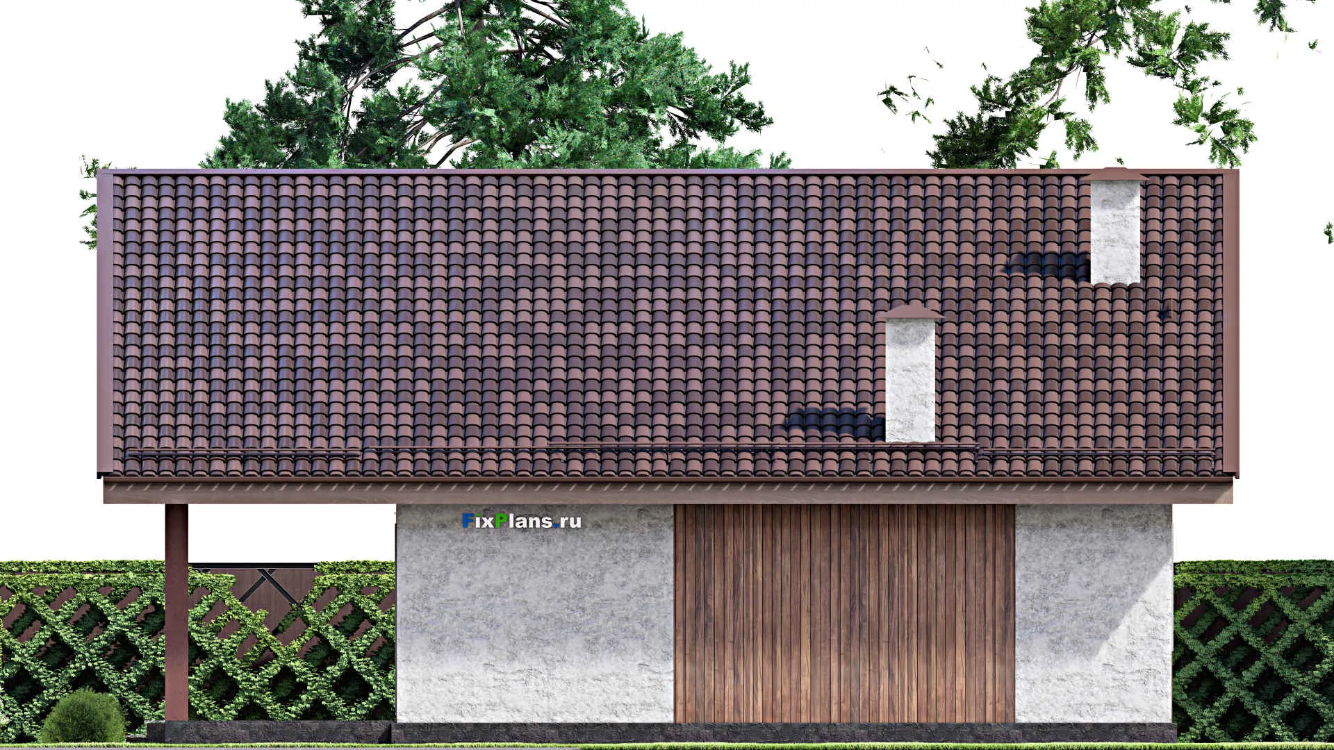 F-13373 - Проект одноэтажного дома 14 на 16, площадью 170 м² с террасой и 3 спальнями