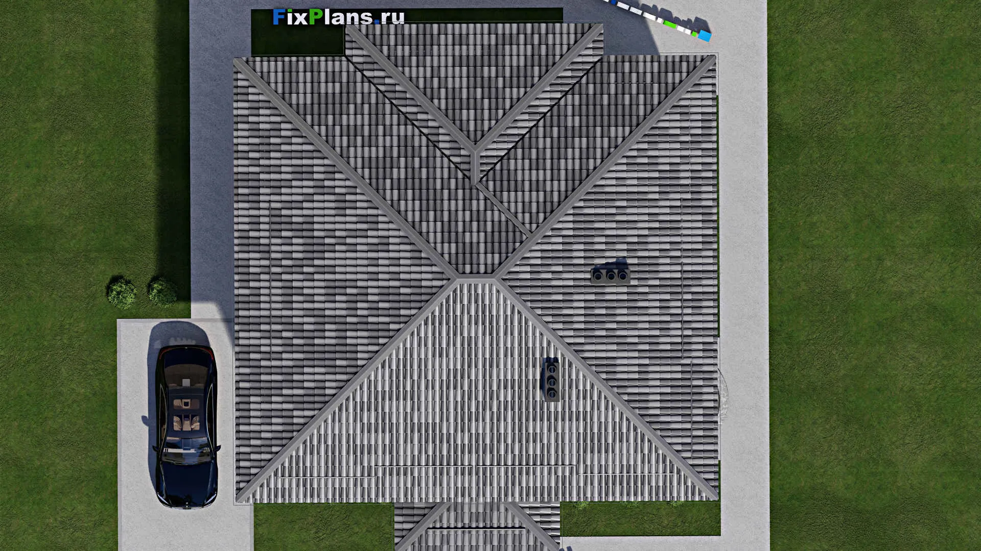 F-7334 - Проект двухэтажного дома 14 на 15, площадью 210 м² с 3 спальнями